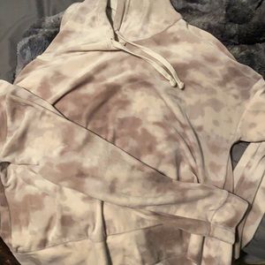 Velvet cropped hoodie